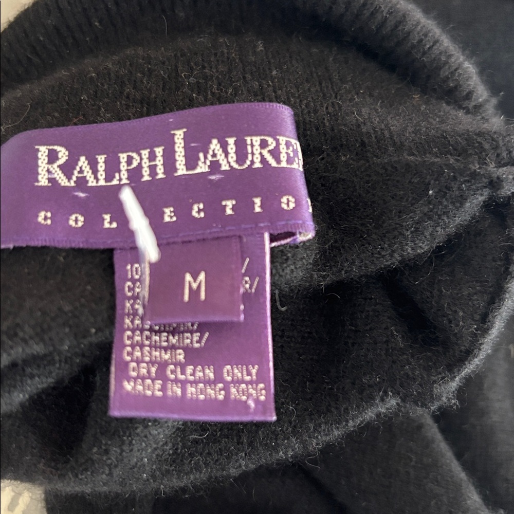Ralph Lauren Collection Purple Label Cashmere Turtleneck Slim Fit Black Sz Med - Picture 8 of 14